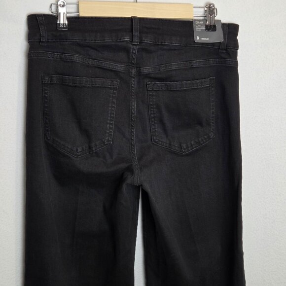 J. Jill Womens 8 Jeans Full Wide Leg High Waist Basalt Regular Casual Stretch - Picture 5 of 12